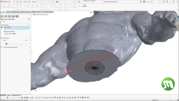 Hybrid Mesh BREP Solidworks 2023