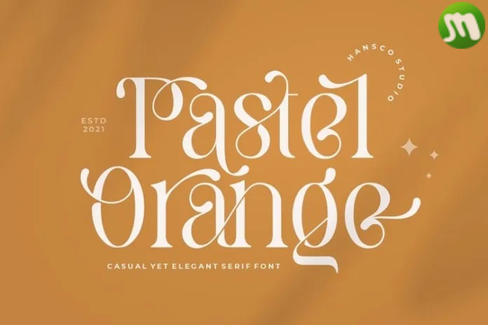 Thai font Pastel Orange