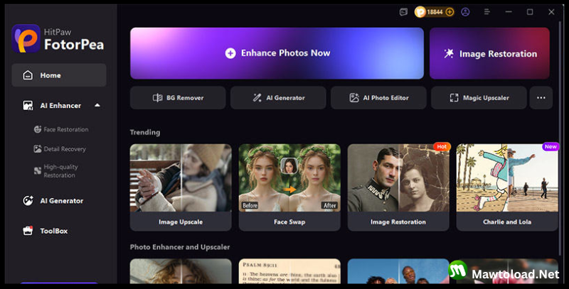 HitPaw Photo Enhancer เวอร์ชัน 26.0 โปรแกรมแก้ไขภาพ ดาวน์โหลดฟรี