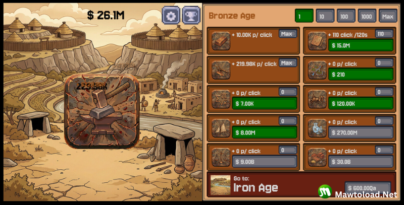 ดาวน์โหลด Stone to Silicon Idle Clicker Build 22132907