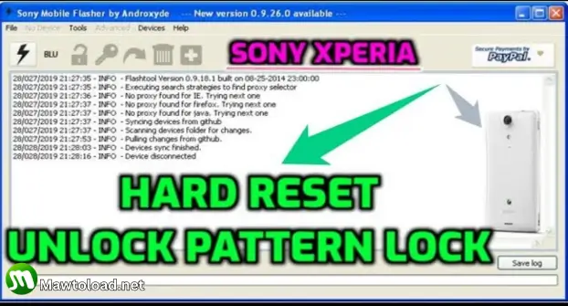 โปรแกรม Sony Xperia LT29i Screen Lock Reset ดาวน์โหลดฟรี ล่าสุด Free Download - MawtoLoad Sony Xperia LT29i Screen Lock Reset Download